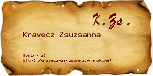 Kravecz Zsuzsanna névjegykártya
