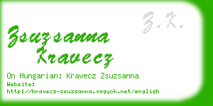 zsuzsanna kravecz business card